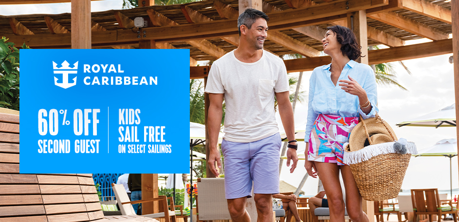 Royal Caribbean 60% off 2nd Guest